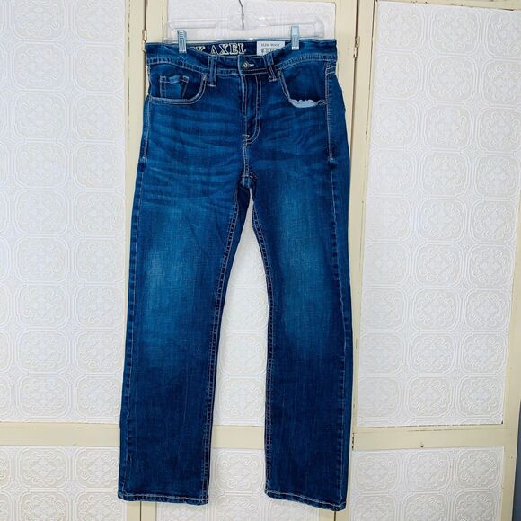 TK Axel Jeans Men's 32x32 Slim Boot Cut Indigo Denim - Picture 1 of 12